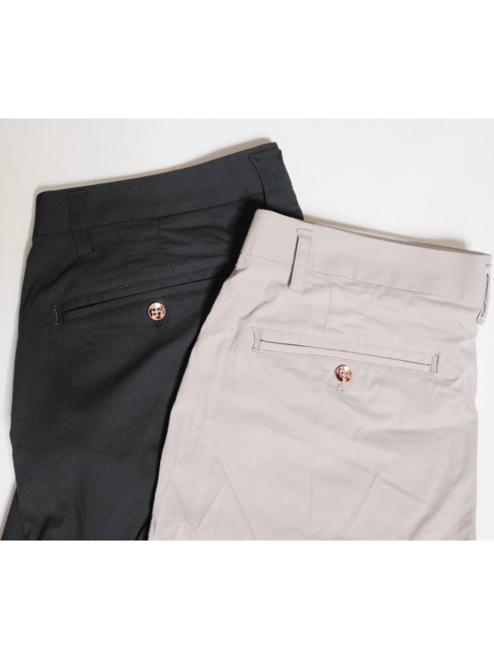 AS IS - 2 Pair (Black & Khaki) KIT & ACE Men's 34x30 Casual Flat Front Pants